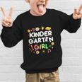 Cute Kindergarten Girl First Day Of School Back To School Graphic Kid Sweatshirt Cute Kindergarten Girl First Day Of School Back To School Graphic Kid Sweatshirt