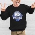 Cyclones Volleyball Back To School Spirit B Graphic Kid Sweatshirt Cyclones Volleyball Back To School Spirit B Graphic Kid Sweatshirt
