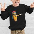 Dabbing Pencil Dancing Back To School First Day Student Boys Graphic Kid Sweatshirt Dabbing Pencil Dancing Back To School First Day Student Boys Graphic Kid Sweatshirt