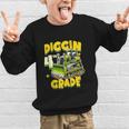Diggin 4th Grade Bulldozer Back To School Graphic Kid Sweatshirt Diggin 4th Grade Bulldozer Back To School Graphic Kid Sweatshirt