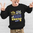 Disney My 4th Grade Crew Stay Cool Back To School Friends Graphic Kid Sweatshirt