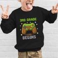 First Day Of 3rd Grade Level Begins Back To School Boy Graphic Kid Sweatshirt