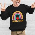 First Day Of School Nurse Back To School Rainbow Pencil Graphic Kid Sweatshirt First Day Of School Nurse Back To School Rainbow Pencil Graphic Kid Sweatshirt