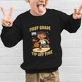 First Grade Basketball Back To School Slam Dunk Style Graphic Kid Sweatshirt First Grade Basketball Back To School Slam Dunk Style Graphic Kid Sweatshirt
