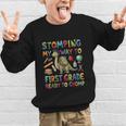 First Grade Graduation Dinosaur Dino Back To School Student Graphic Kid Sweatshirt First Grade Graduation Dinosaur Dino Back To School Student Graphic Kid Sweatshirt
