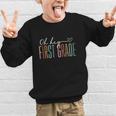 First Grade Oh Hey Retro Back To School 1st Grade Graphic Kid Sweatshirt First Grade Oh Hey Retro Back To School 1st Grade Graphic Kid Sweatshirt