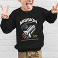 Fourth Grade Back To School Space Rocket Astronaut Graphic Kid Sweatshirt