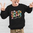Fourth Grade Vibes 4th Grade Team Groovy Back To School Graphic Kid Sweatshirt Fourth Grade Vibes 4th Grade Team Groovy Back To School Graphic Kid Sweatshirt