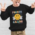 Fourth Grade Vibes Retro Smile Back To School 4th Grade Team Graphic Kid Sweatshirt