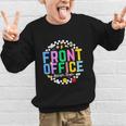 Front Office Squad Back To School Happy First Day Of School Graphic Kid Sweatshirt