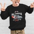 Full Throttle Into Second 2nd Grade Race Car Back To School Graphic Kid Sweatshirt