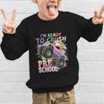 Girls Monster Trucks Ready To Crush Preschool Back To School Graphic Kid Sweatshirt Girls Monster Trucks Ready To Crush Preschool Back To School Graphic Kid Sweatshirt