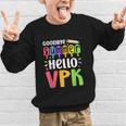 Goodbye Summer Hello VPK First Day Of VPK Back To School Graphic Kid Sweatshirt