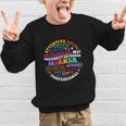 Groovy Community Outreach Worker Back To School Graphic Kid Sweatshirt Groovy Community Outreach Worker Back To School Graphic Kid Sweatshirt
