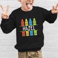 Hazel Crayon Back To School Kids Graphic Kid Sweatshirt Hazel Crayon Back To School Kids Graphic Kid Sweatshirt