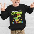 I'm Ready To Crush 1st Grade Dinosaurs Back To School Kids Graphic Kid Sweatshirt I'm Ready To Crush 1st Grade Dinosaurs Back To School Kids Graphic Kid Sweatshirt