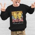 Instructional Assistant Groovy Coquette Bow Back To School Graphic Kid Sweatshirt Instructional Assistant Groovy Coquette Bow Back To School Graphic Kid Sweatshirt