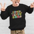 In My Instructional Coach Era Groovy Back To School Graphic Kid Sweatshirt