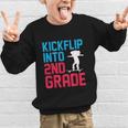 Kickflip Into 2nd Grade Skateboard Lover Back To School Graphic Kid Sweatshirt