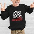 Kids Race Car 2nd Second Grade Boys Cars Lovers Back To School Graphic Kid Sweatshirt Kids Race Car 2nd Second Grade Boys Cars Lovers Back To School Graphic Kid Sweatshirt