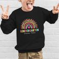 Kindergarten Dream Team Rainbow Welcome Back To School Graphic Kid Sweatshirt Kindergarten Dream Team Rainbow Welcome Back To School Graphic Kid Sweatshirt