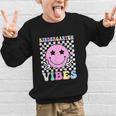 Kindergarten Vibes Groovy Back To School Kinder Girls Kids Graphic Kid Sweatshirt Kindergarten Vibes Groovy Back To School Kinder Girls Kids Graphic Kid Sweatshirt