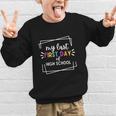 My Last First Day Of High School Back To School Graphic Kid Sweatshirt