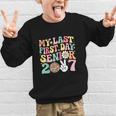 My Last First Day Senior 2027 Back To School Class Of 2027 Graphic Kid Sweatshirt My Last First Day Senior 2027 Back To School Class Of 2027 Graphic Kid Sweatshirt