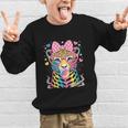 Leopard Glasses Blowing Bubble Gum Back To School Kids Graphic Kid Sweatshirt Leopard Glasses Blowing Bubble Gum Back To School Kids Graphic Kid Sweatshirt