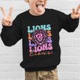 Lion Mascot Back To School Spirit Sports Men Women Groovy Graphic Kid Sweatshirt