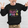 Little Miss Pre-K Preschool First Day Back To School Girls Graphic Kid Sweatshirt Little Miss Pre-K Preschool First Day Back To School Girls Graphic Kid Sweatshirt