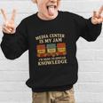 Media Center Is My Jam Library Reading Back To School Graphic Kid Sweatshirt Media Center Is My Jam Library Reading Back To School Graphic Kid Sweatshirt