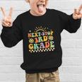 Next Stop 3rd Grade Groovy Retro Third Grade Back To School Graphic Kid Sweatshirt