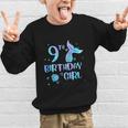 Ninth Birthday Girl Mermaid 9th Toddler's Back To School Graphic Kid Sweatshirt
