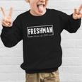 Official Freshman Class Of 2028 High School Back To School Graphic Kid Sweatshirt Official Freshman Class Of 2028 High School Back To School Graphic Kid Sweatshirt
