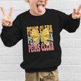 Peims Clerk Groovy Coquette Bow Cute Back To School Graphic Kid Sweatshirt Peims Clerk Groovy Coquette Bow Cute Back To School Graphic Kid Sweatshirt