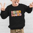 PEIMS Squad Groovy Back To School Women Appreciation Graphic Kid Sweatshirt PEIMS Squad Groovy Back To School Women Appreciation Graphic Kid Sweatshirt