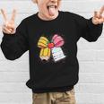 Pencil Coquette Bow Happy First Day Of School Back To School Graphic Kid Sweatshirt Pencil Coquette Bow Happy First Day Of School Back To School Graphic Kid Sweatshirt