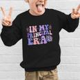 In My Principal Era Groovy School Principal Back To School Graphic Kid Sweatshirt In My Principal Era Groovy School Principal Back To School Graphic Kid Sweatshirt