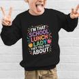 Proud Cafeteria Noun Definition Lunch Lady Back To School Graphic Kid Sweatshirt