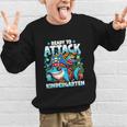 Ready To Attack Kindergarten Pirate Shark Back To School Graphic Kid Sweatshirt