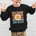 Retro 3rd Grade Daisy Colorful Back To School Third Grade Graphic Kid Sweatshirt