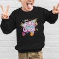 Retro 90s 5th Grade Back To School First Day Of Fifth Grade Graphic Kid Sweatshirt