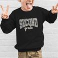 Retro Second Grade Back To School Boy Old Camo 2nd Grade Kid Graphic Kid Sweatshirt