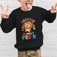 Roaring Into Pre-Kindergarten Lion Pre K Back To School Graphic Kid Sweatshirt Roaring Into Pre-Kindergarten Lion Pre K Back To School Graphic Kid Sweatshirt