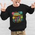 School Bus Driver Boho Floral Leopard Back To School Womens Graphic Kid Sweatshirt School Bus Driver Boho Floral Leopard Back To School Womens Graphic Kid Sweatshirt