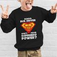 School Bus Driver Superhero Back To School Graphic Kid Sweatshirt