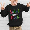 School Nurse Rock Back To School -Funny Nurses School Graphic Kid Sweatshirt