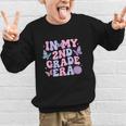 In My Second 2nd Grade Era Groovy Back To School Students Graphic Kid Sweatshirt