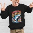 Sharking Into 1st Grade Back To School Shark Graphic Kid Sweatshirt